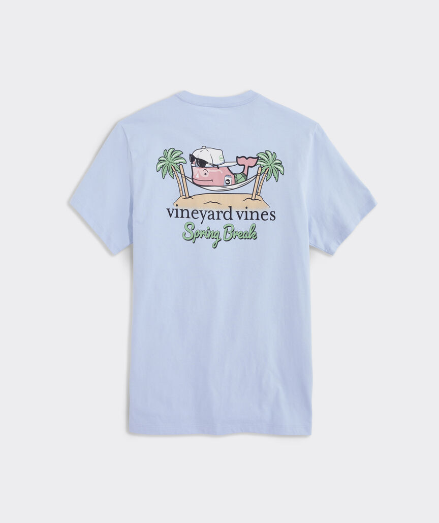 Spring Break Hammock Whale Short-Sleeve Pocket Tee