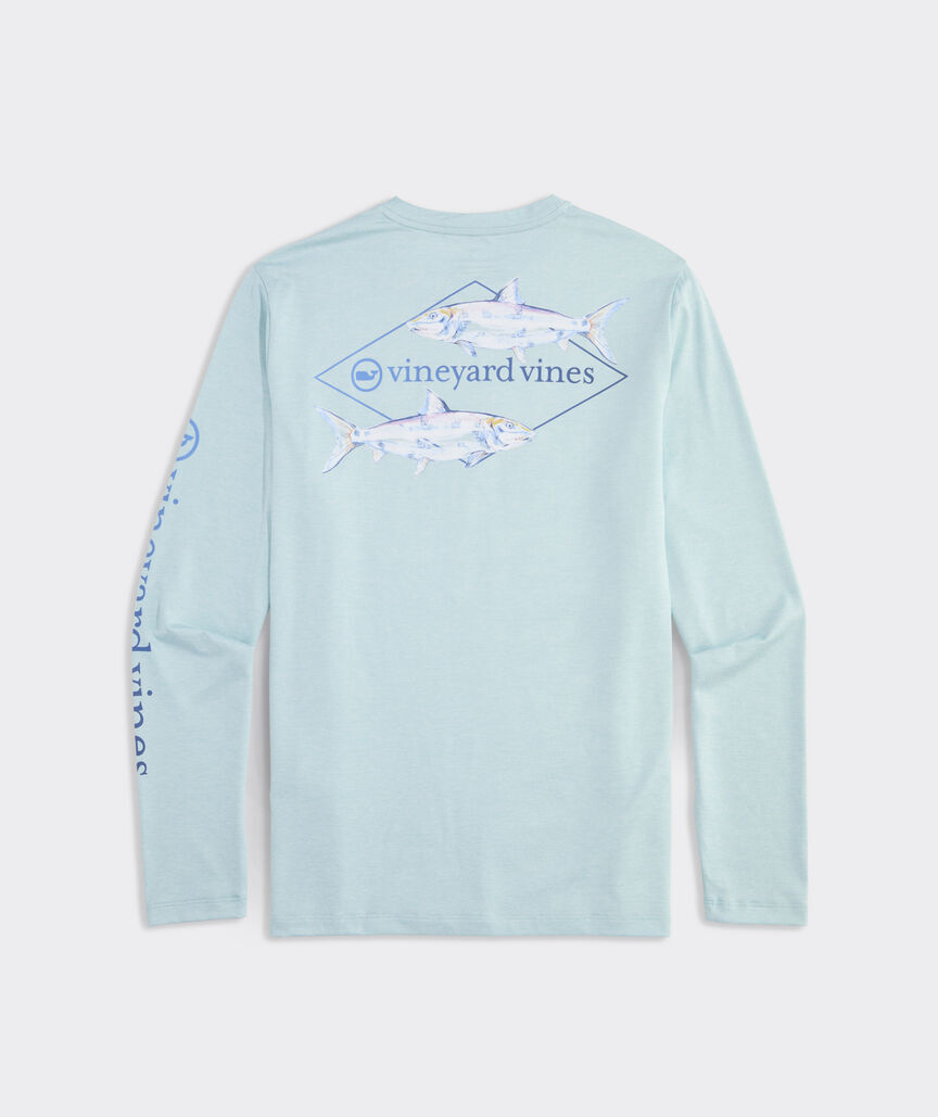 Painted Bonefish Long-Sleeve Harbor Performance Tee