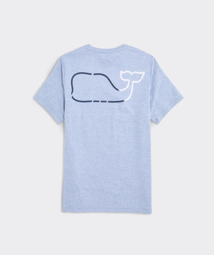 On-The-Go Whale Outline Short-Sleeve Harbor Performance Tee