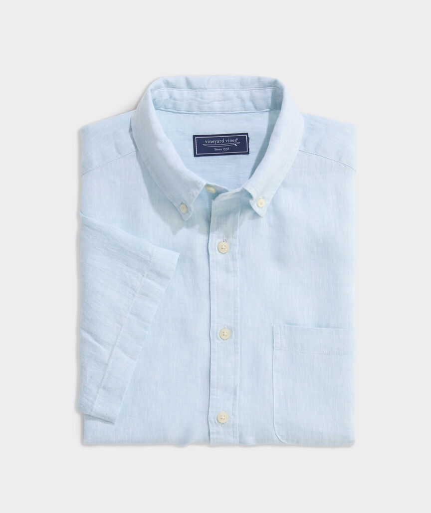 Surfside Solid Linen Short-Sleeve Shirt