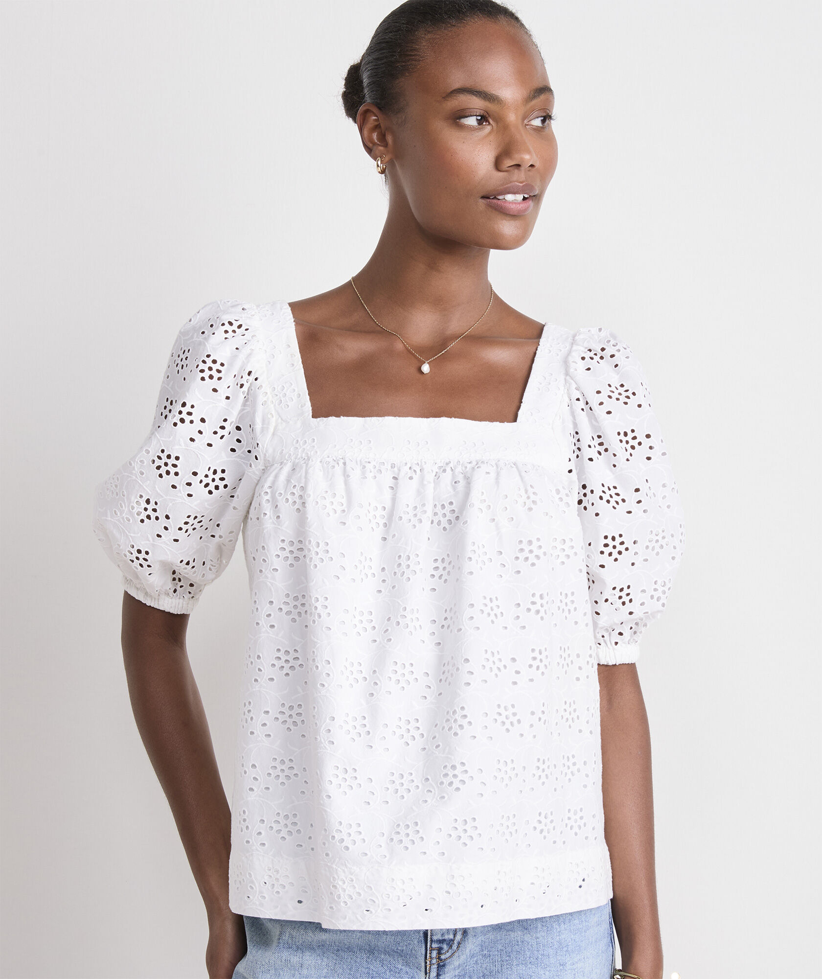 Serena Eyelet Top
