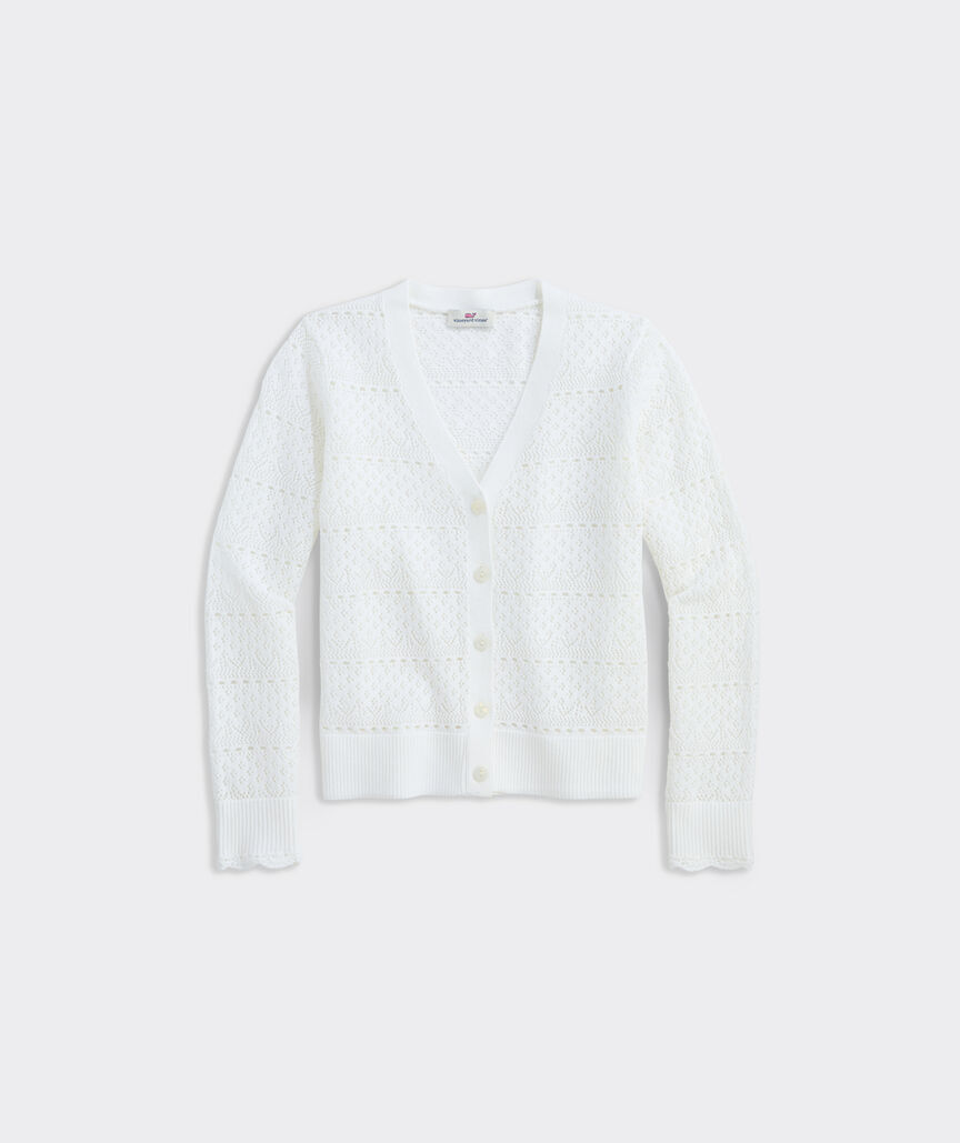 Girls' Pointelle Cardigan