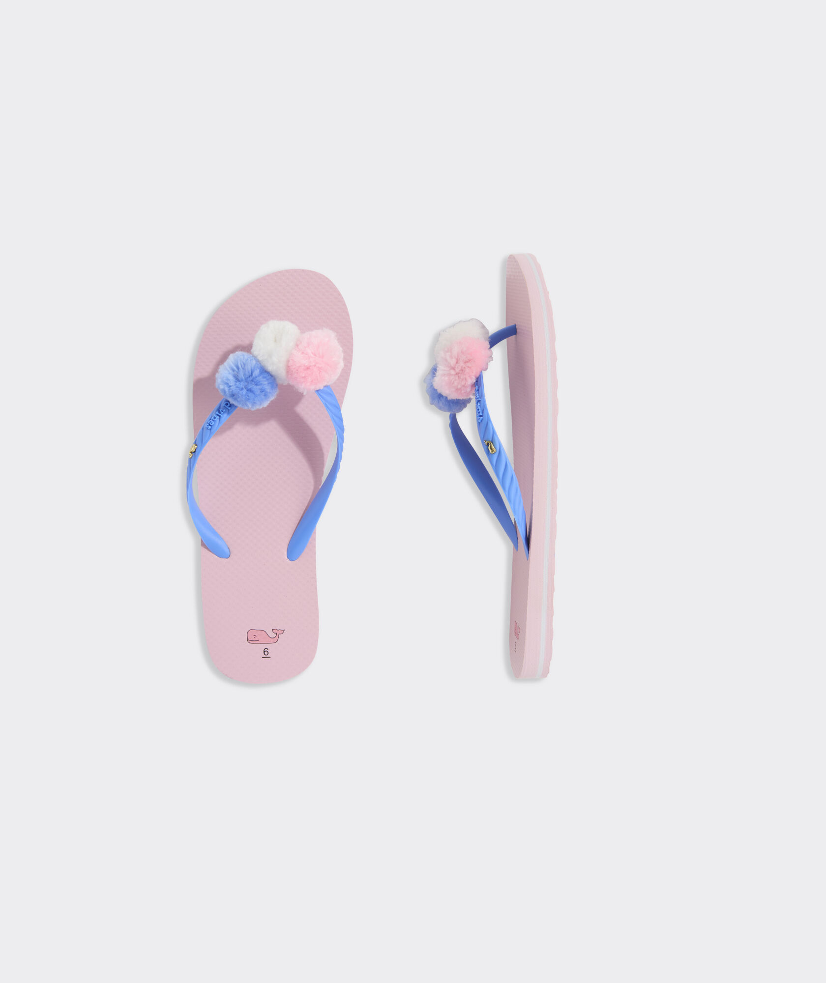 Girls' Pom-Pom Flip Flops